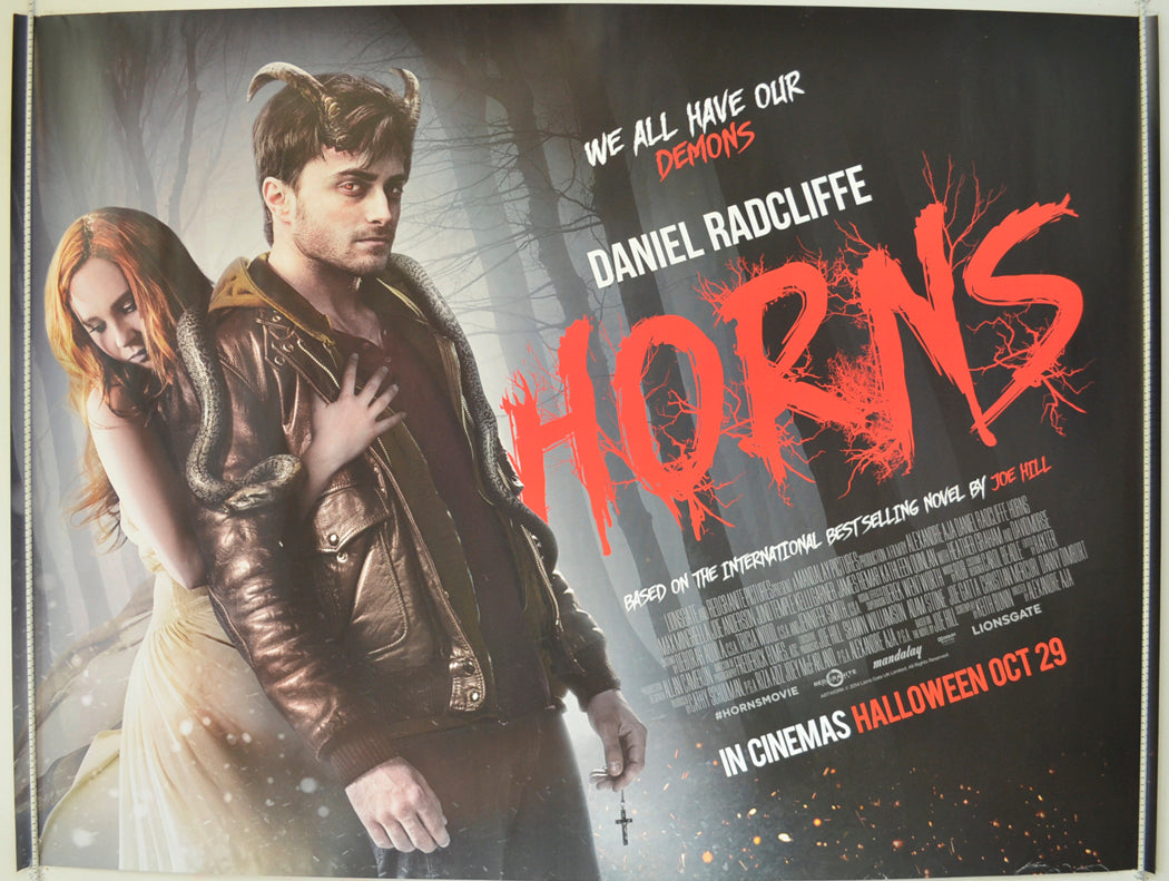 Horns    Original Quad Poster - Film Poster - Movie Poster 