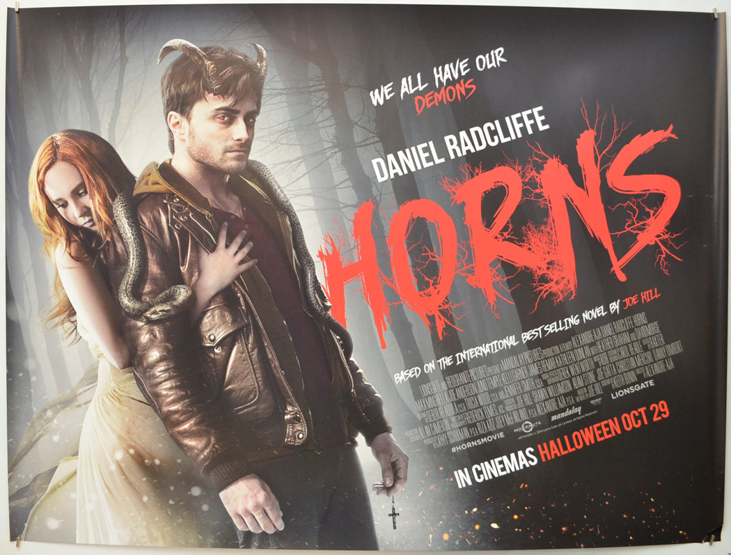 Horns  Original Quad Poster - Film Poster - Movie Poster