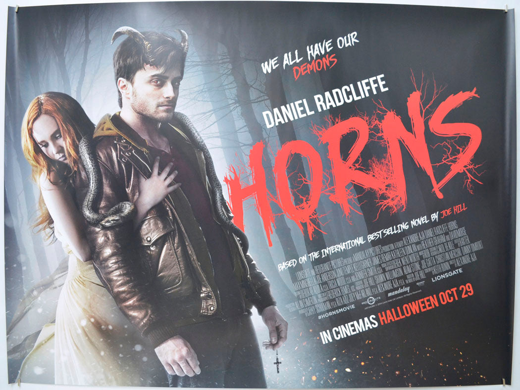 Horns  Original Quad Poster - Film Poster - Movie Poster