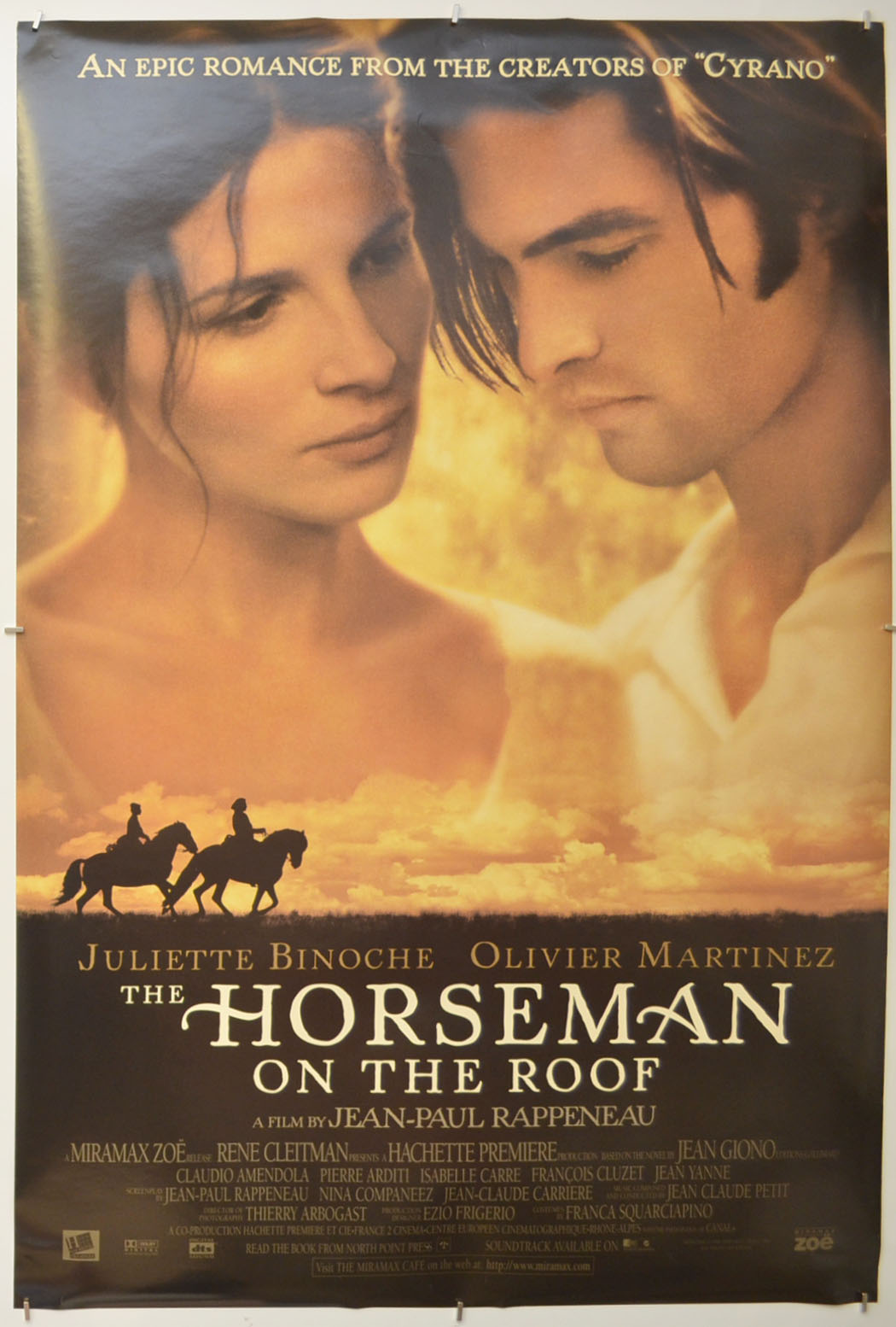 The Horseman On The Roof (a.k.a. Le hussard sur le toit) Original One Sheet Poster - Film Poster - Movie Poster