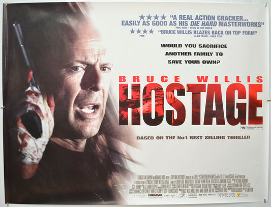 Hostage Original Quad Poster - Film Poster - Movie Poster