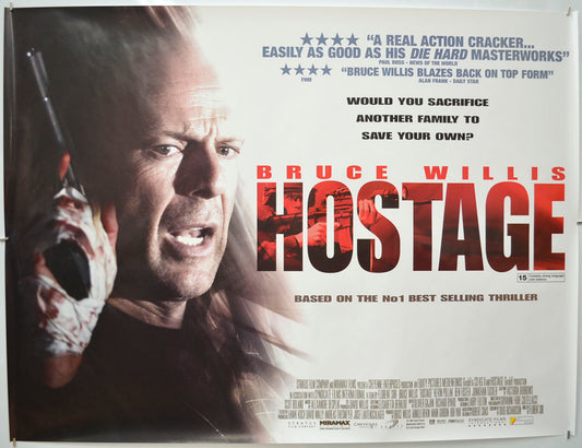 Hostage Original Quad Poster - Film Poster - Movie Poster