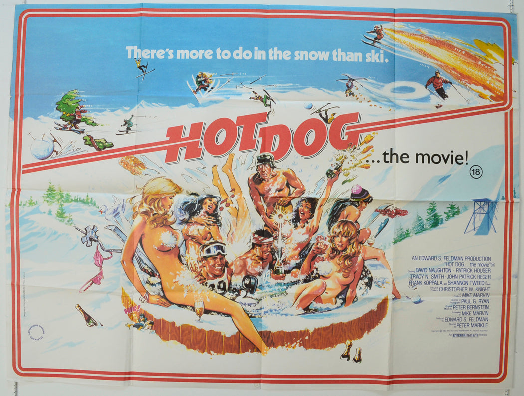 Hot Dog.. The Movie   Original Quad Poster - Film Poster - Movie Poster 