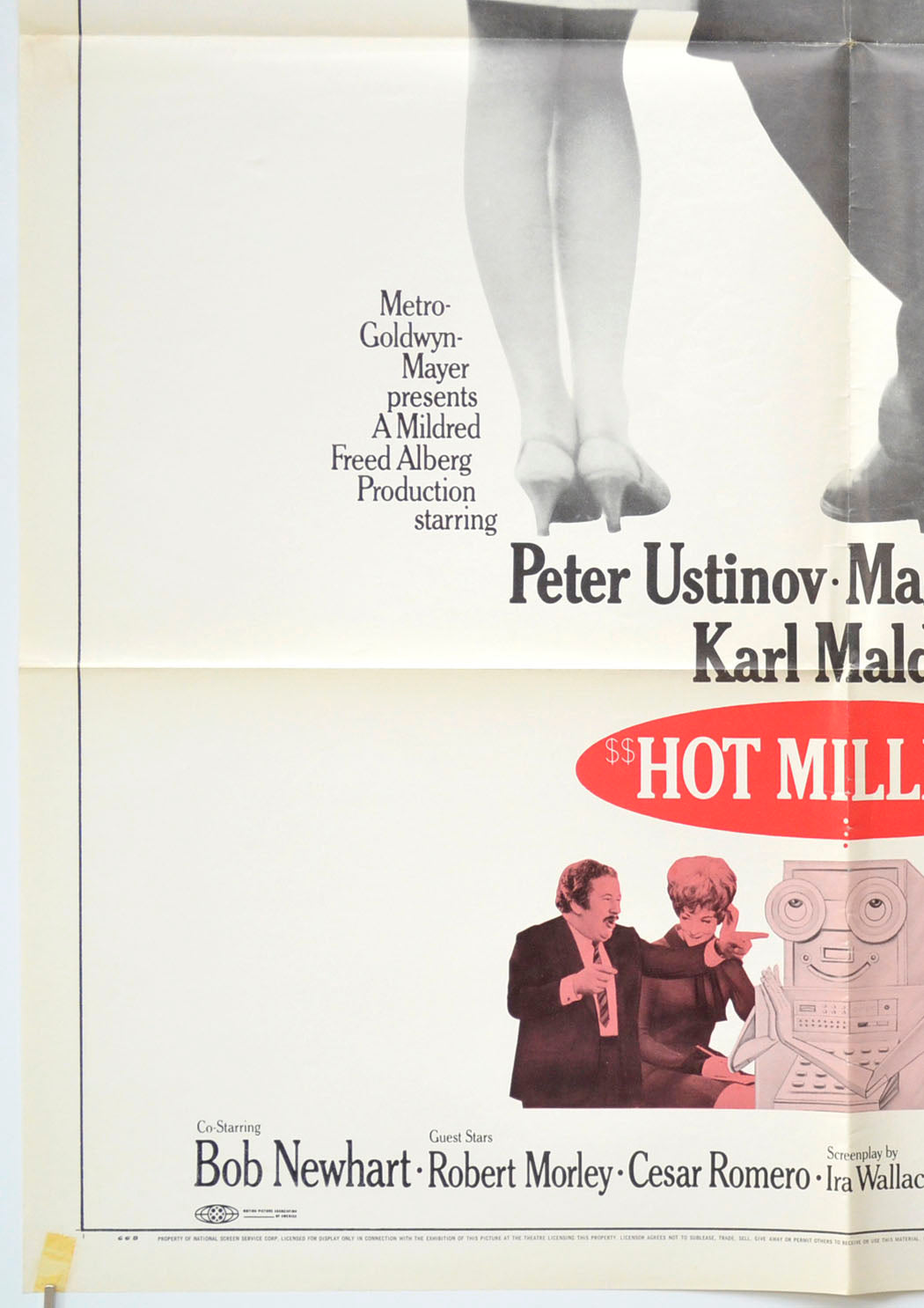 HOT MILLIONS (Bottom Left) Cinema One Sheet Movie Poster 