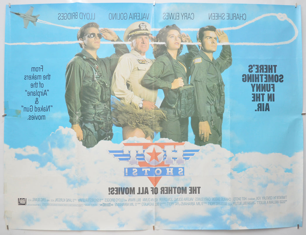 HOT SHOTS (BACK) Cinema Quad Movie Poster 