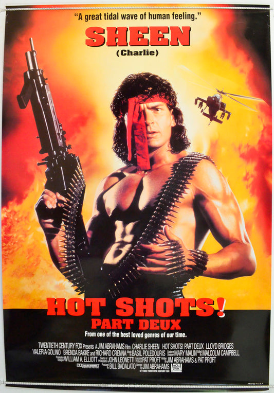 Hot Shots! Part Deux Original One Sheet Poster - Film Poster - Movie Poster 