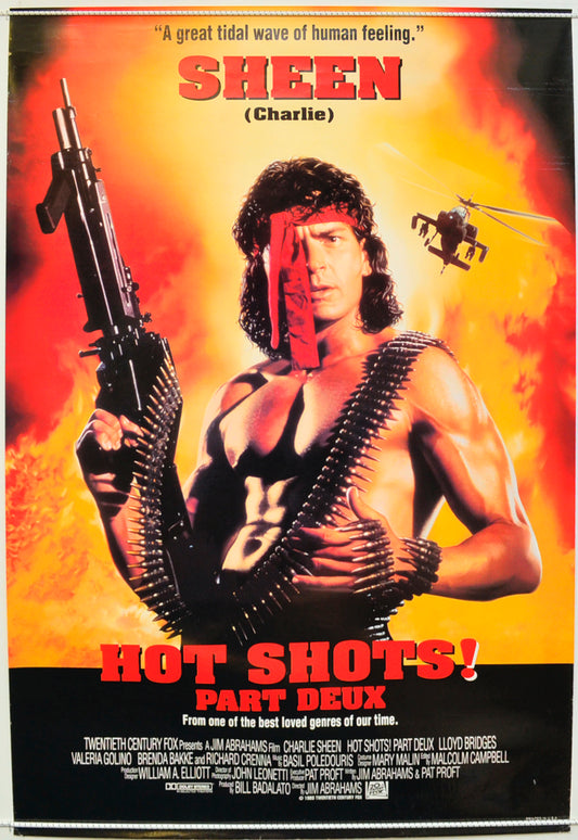 Hot Shots! Part Deux Original One Sheet Poster - Film Poster - Movie Poster  