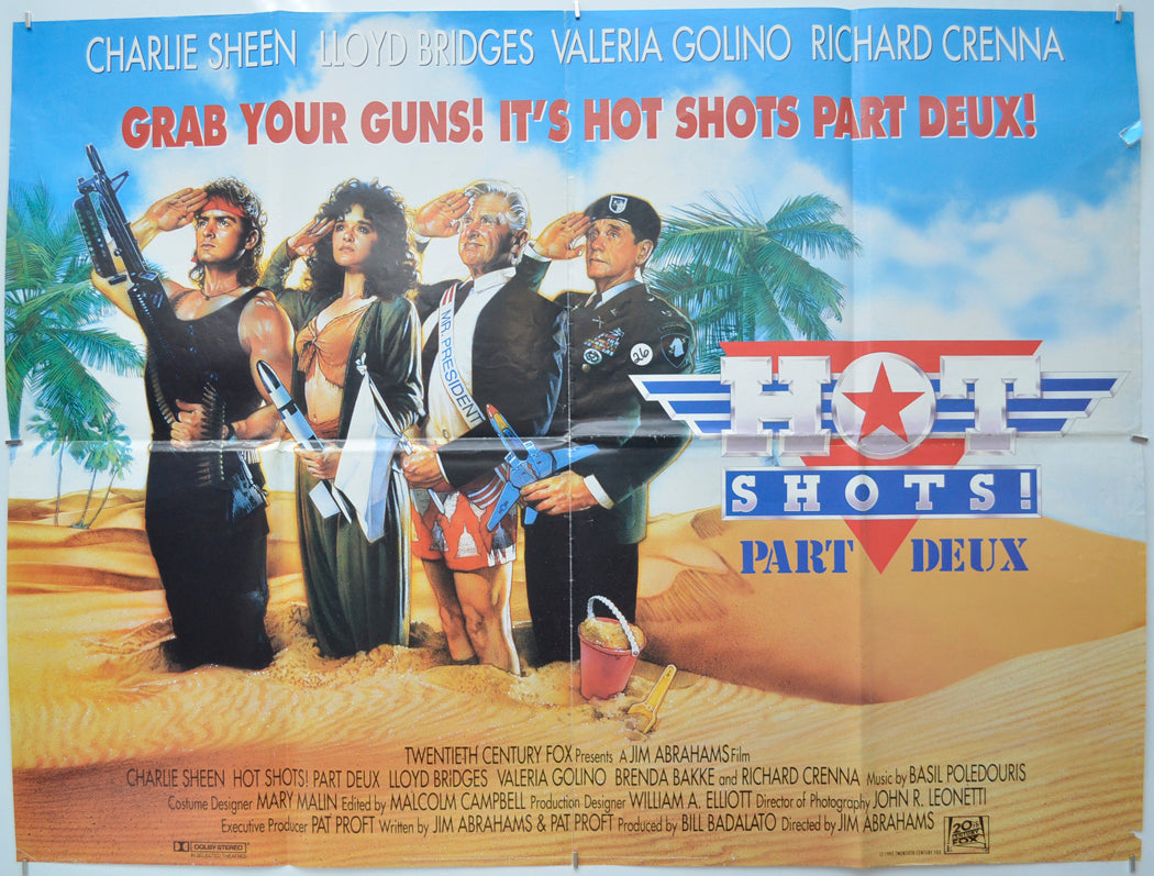 Hot Shots : Part Deux  <h2>Original Quad Poster - Film Poster - Movie Poster