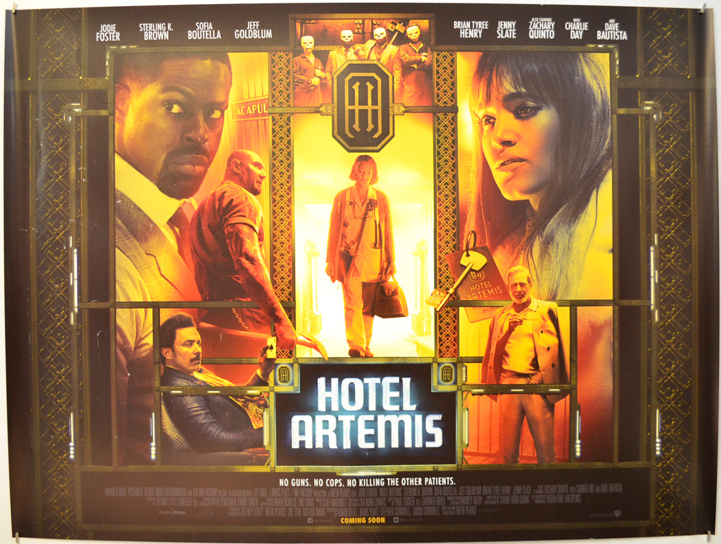 Hotel Artemis Original Quad Poster - Film Poster - Movie Poster