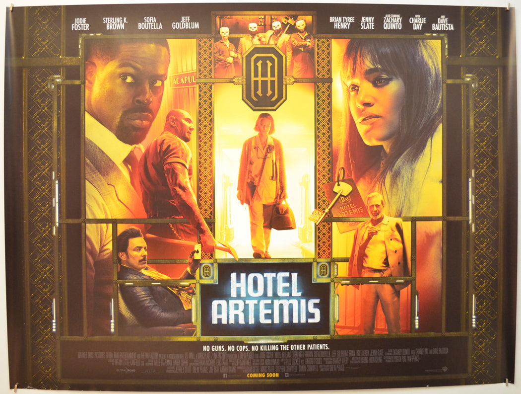 Hotel Artemis Original Quad Poster - Film Poster - Movie Poster