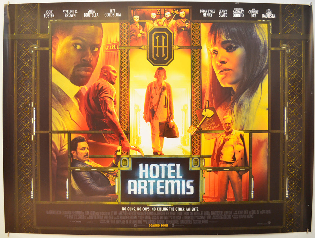 Hotel Artemis Original Quad Poster - Film Poster - Movie Poster