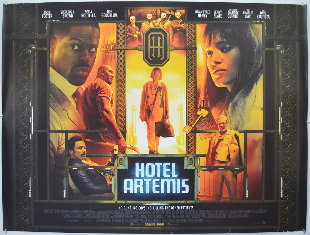 Hotel Artemis Original Quad Poster - Film Poster - Movie Poster