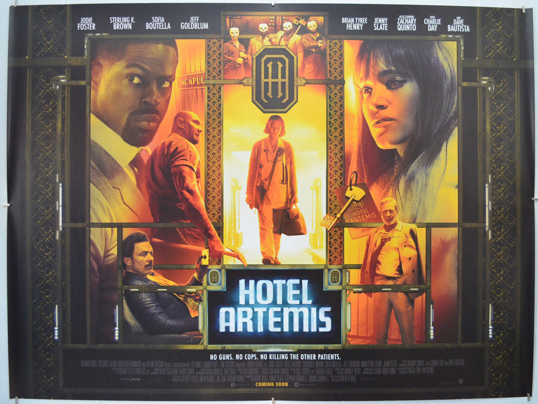 Hotel Artemis - Original Quad Poster - Film Poster - Movie Poster