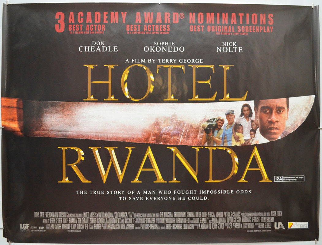 Hotel Rwanda Original Quad Poster - Film Poster - Movie Poster