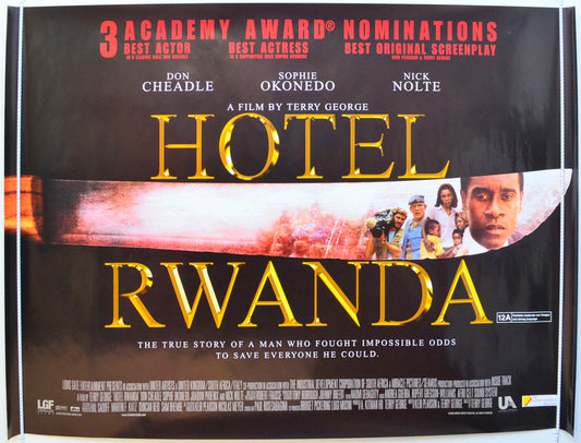 Hotel Rwanda Original British Quad Poster - Film Poster - Movie Poster 