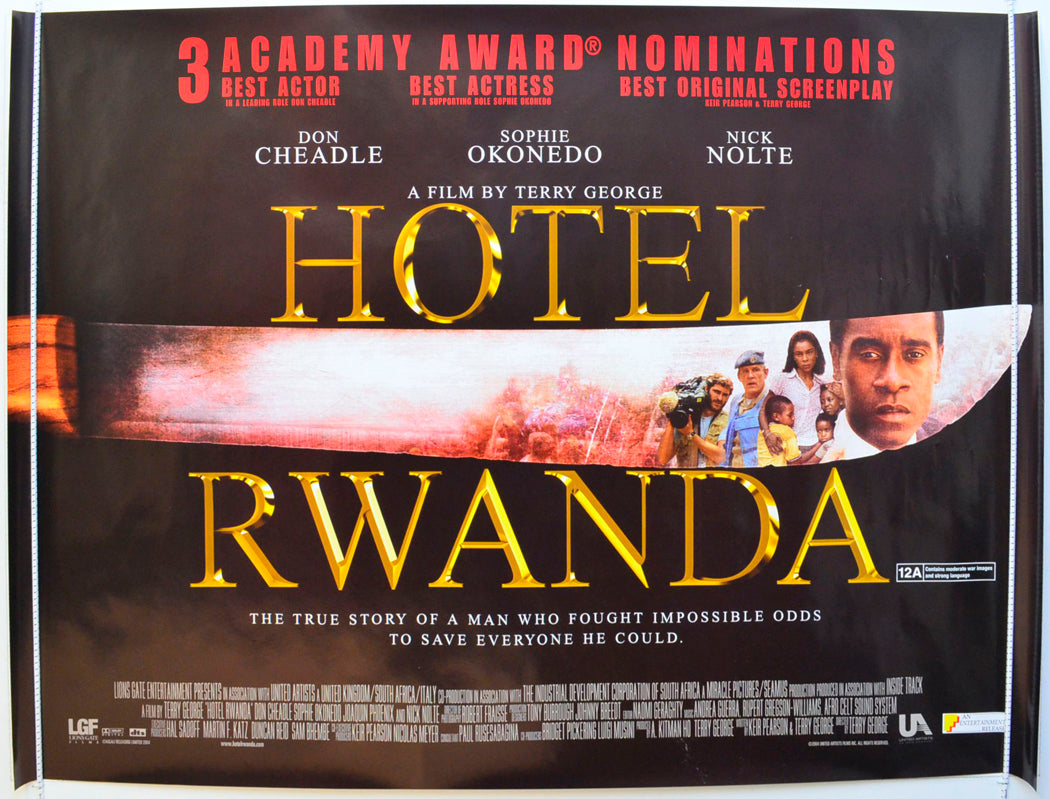 Hotel Rwanda Original British Quad Poster - Film Poster - Movie Poster 