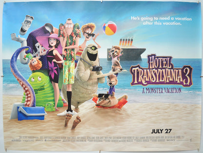 Hotel Transylvania 3: A Monster Vacation Original Quad Poster - Film Poster - Movie Poster