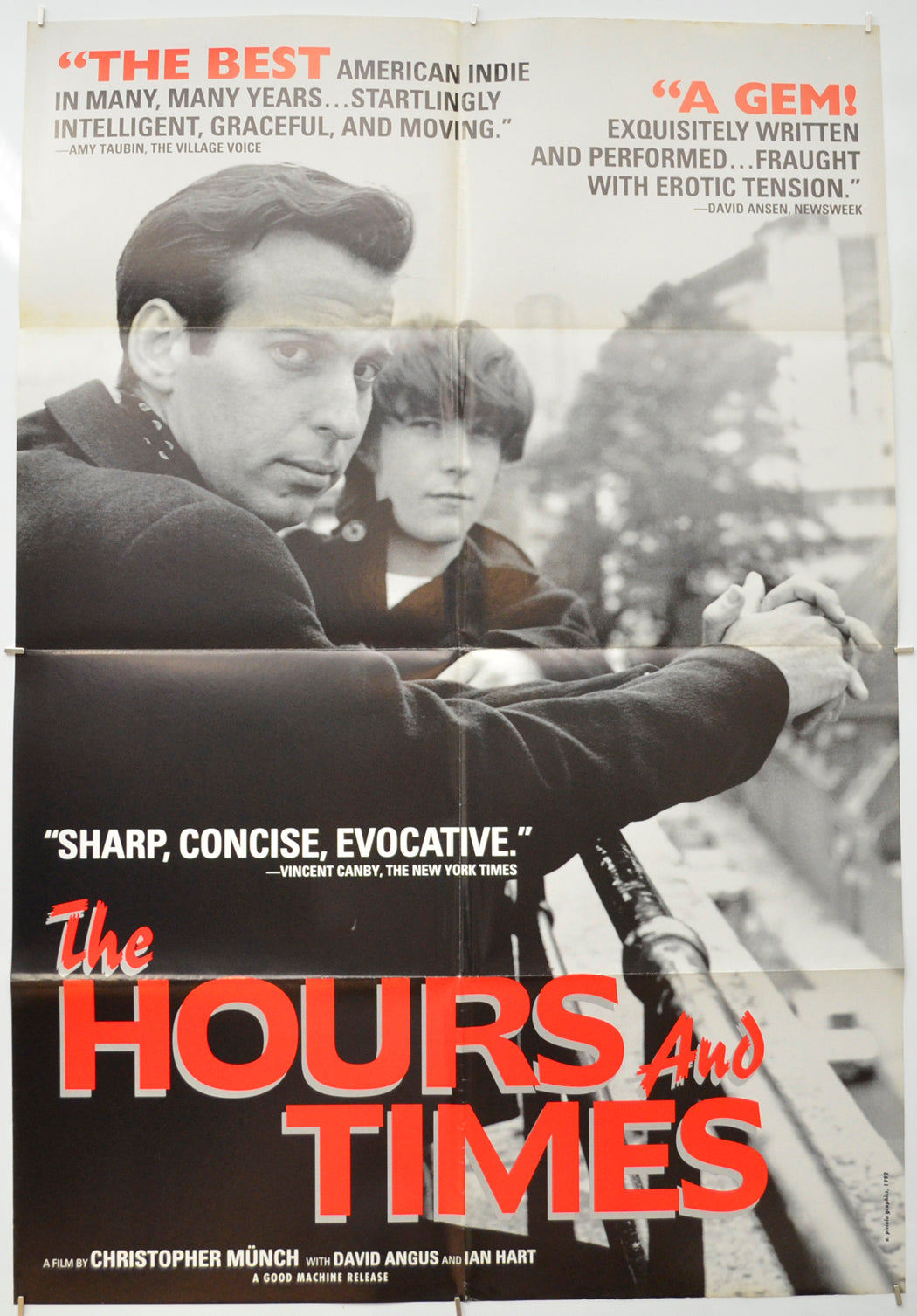 The Hours And Times  Original One Sheet Poster - Film Poster - Movie Poster