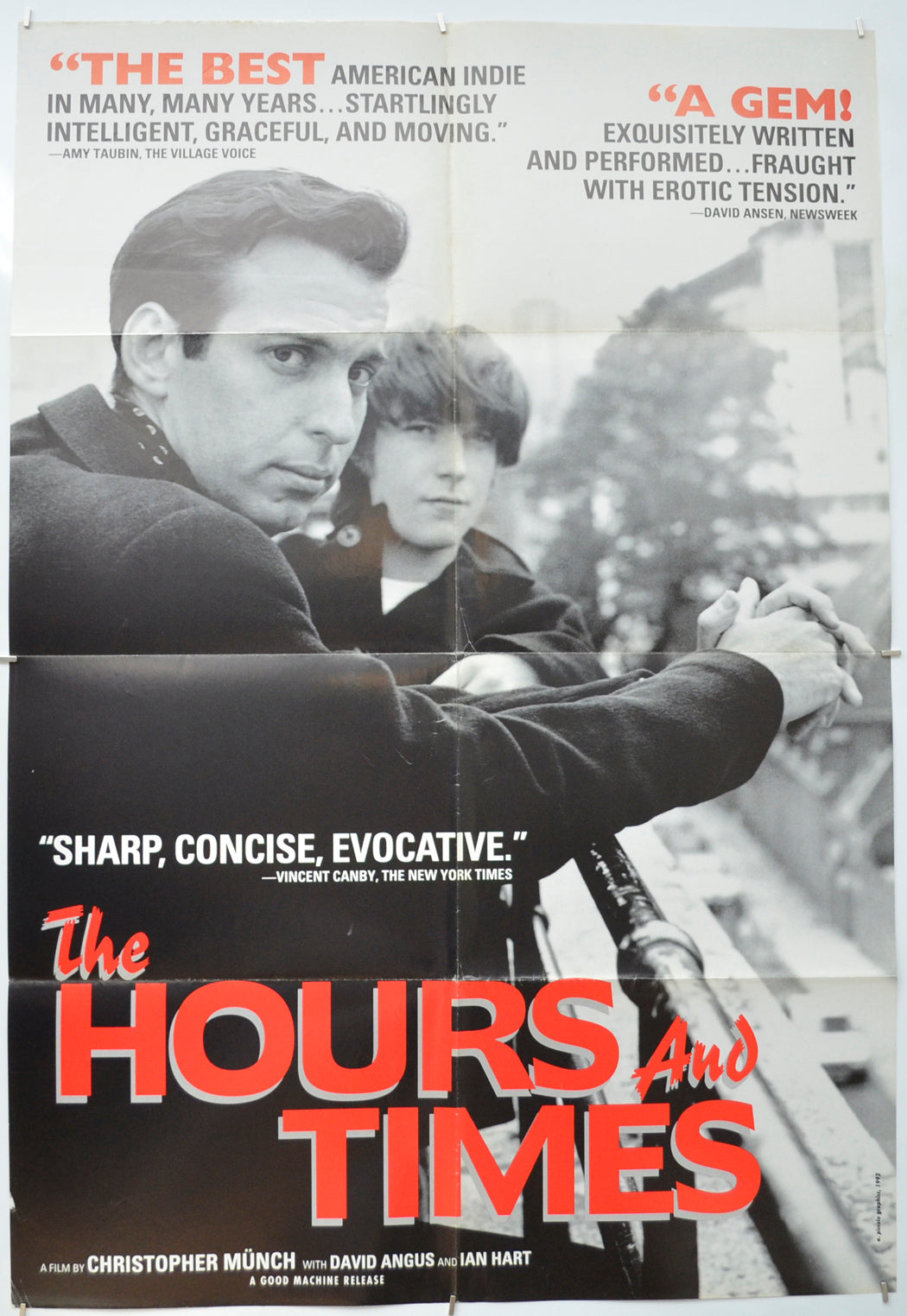 The Hours And Times  Original One Sheet Poster - Film Poster - Movie Poster