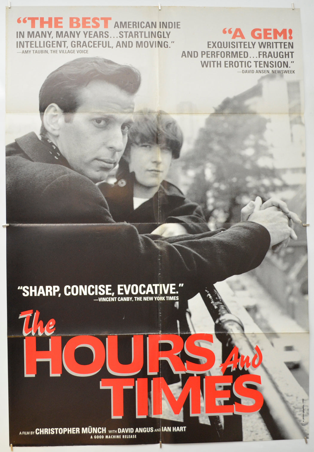 The Hours And Times  Original One Sheet Poster - Film Poster - Movie Poster