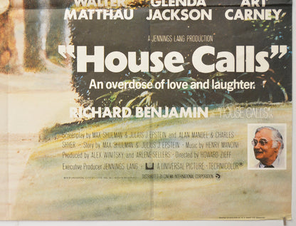 HOUSE CALLS (Bottom Right) Cinema Quad Movie Poster 