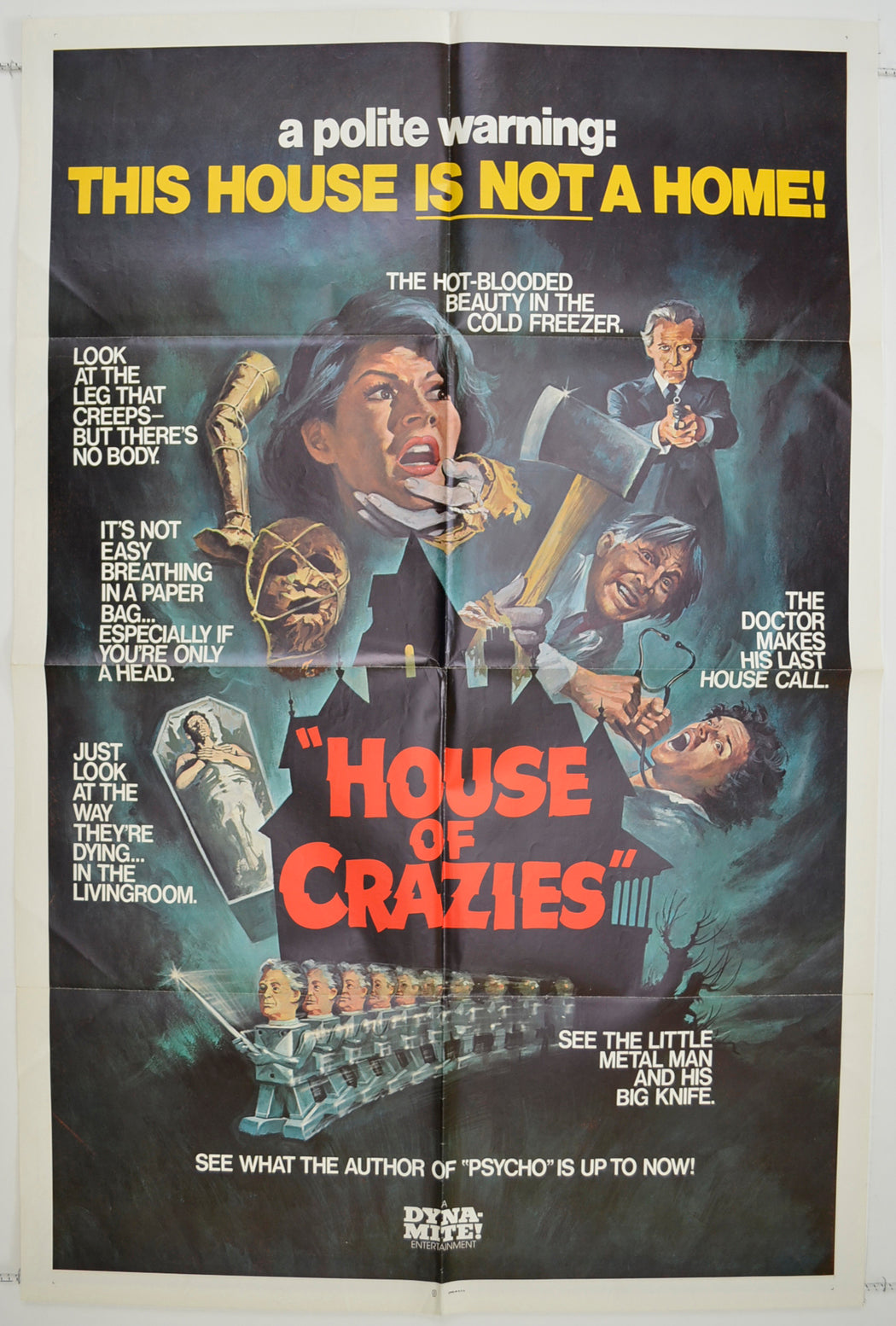 House Of Crazies  (a.k.a. Asylum)  Original One Sheet Poster - Film Poster - Movie Poster 