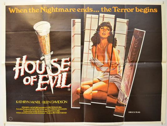 House Of Evil  (a.k.a. The House On Sorority Row) Original Quad Poster - Film Poster - Movie Poster  