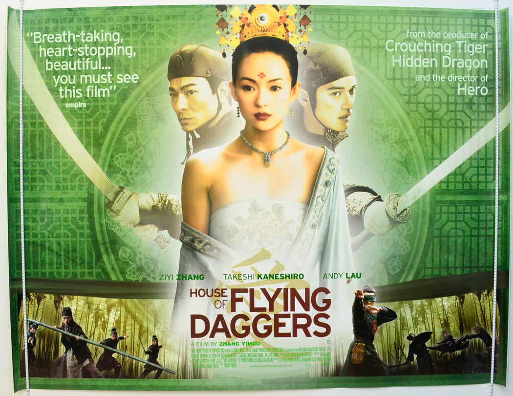 House Of Flying Daggers  (a.k.a. Shi mian mai fu)   Original British Quad Poster - Film Poster - Movie Poster 