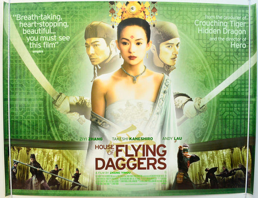 House Of Flying Daggers  (a.k.a. Shi mian mai fu)   Original British Quad Poster - Film Poster - Movie Poster 