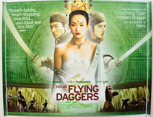 House Of Flying Daggers  (a.k.a. Shi mian mai fu)   Original British Quad Poster - Film Poster - Movie Poster 