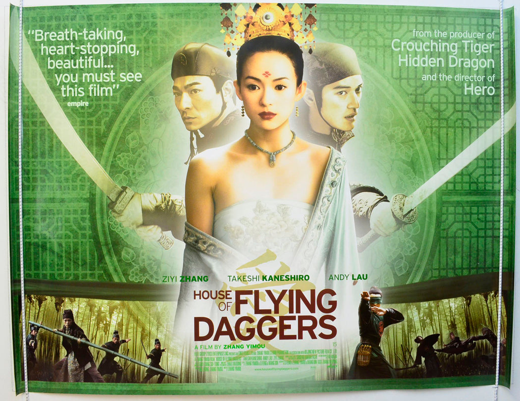 House Of Flying Daggers  (a.k.a. Shi mian mai fu)   Original British Quad Poster - Film Poster - Movie Poster 