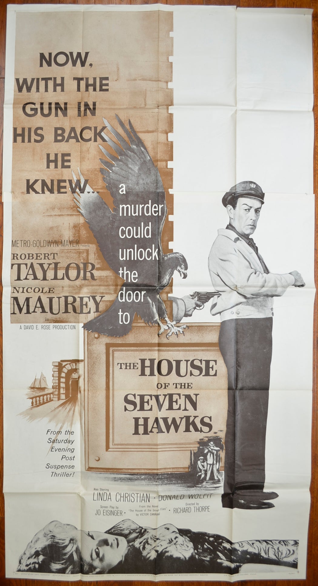 The House Of The Seven Hawks   Original US 3-Sheet Poster - Film Poster - Movie Poster 