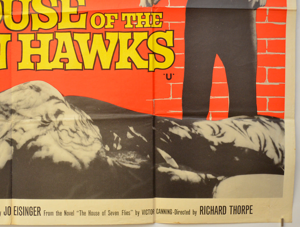 THE HOUSE OF THE SEVEN HAWKS (Bottom Right) Cinema Quad Movie Poster 