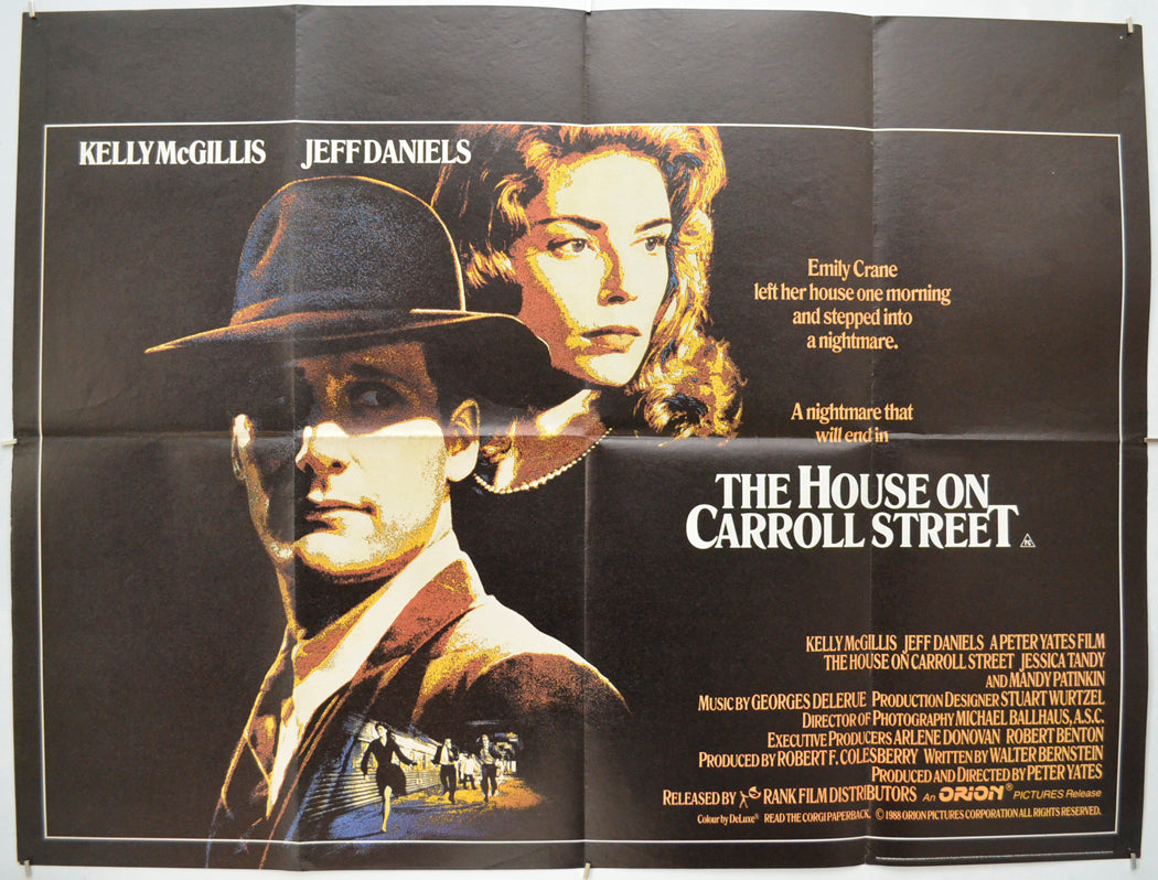 The House On Carroll Street Original Quad Poster - Film Poster - Movie Poster