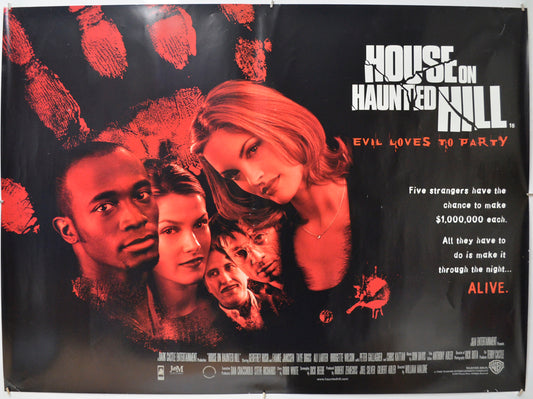 House On Haunted Hill Original Quad Poster - Film Poster - Movie Poster