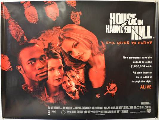 House On Haunted Hill Original Quad Poster - Film Poster - Movie Poster