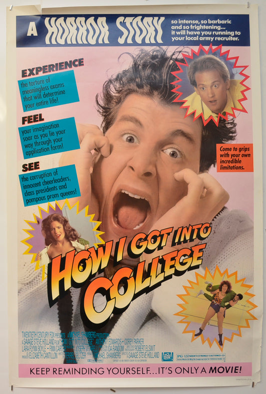 How I Got Into College Original One Sheet Poster - Film Poster - Movie Poster  