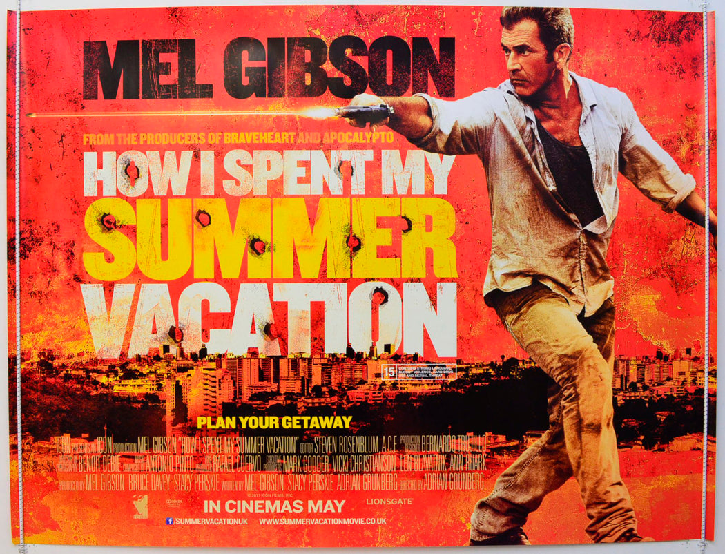 How I Spent My Summer Vacation  (a.k.a. Get the Gringo)   Original British Quad Poster - Film Poster - Movie Poster 