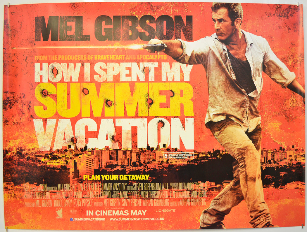 How I Spent My Summer Vacation  (a.k.a. Get the Gringo)   Original Quad Poster - Film Poster - Movie Poster