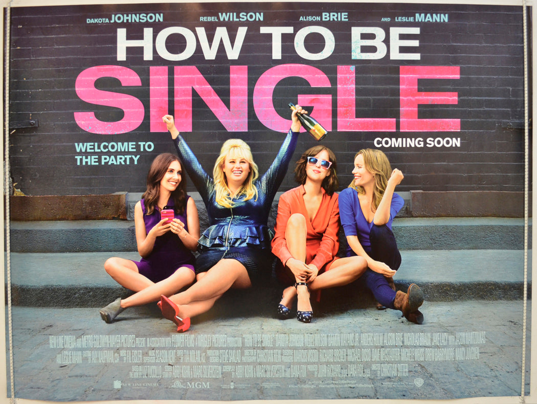 How To Be Single  (Teaser / Advance Version)  Original Quad Poster - Film Poster - Movie Poster 