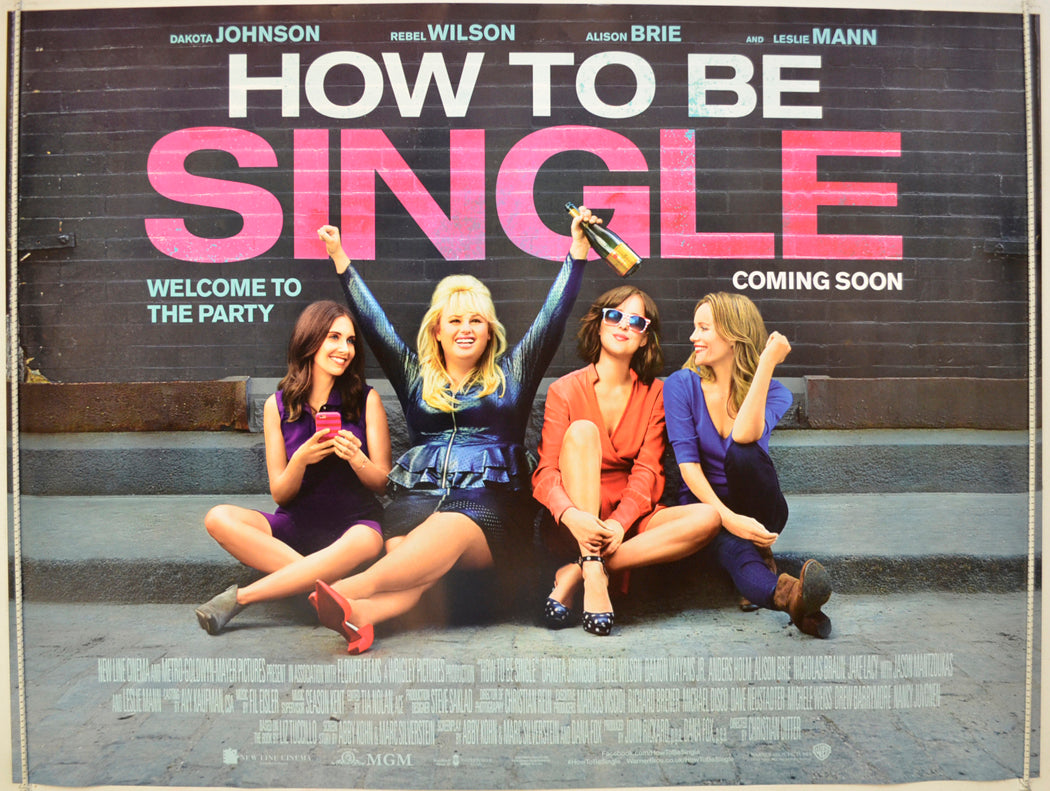 How To Be Single  (Teaser / Advance Version)  Original Quad Poster - Film Poster - Movie Poster 