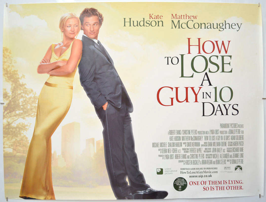 How To Lose A Guy In 10 Days  Original Quad Poster - Film Poster - Movie Poster