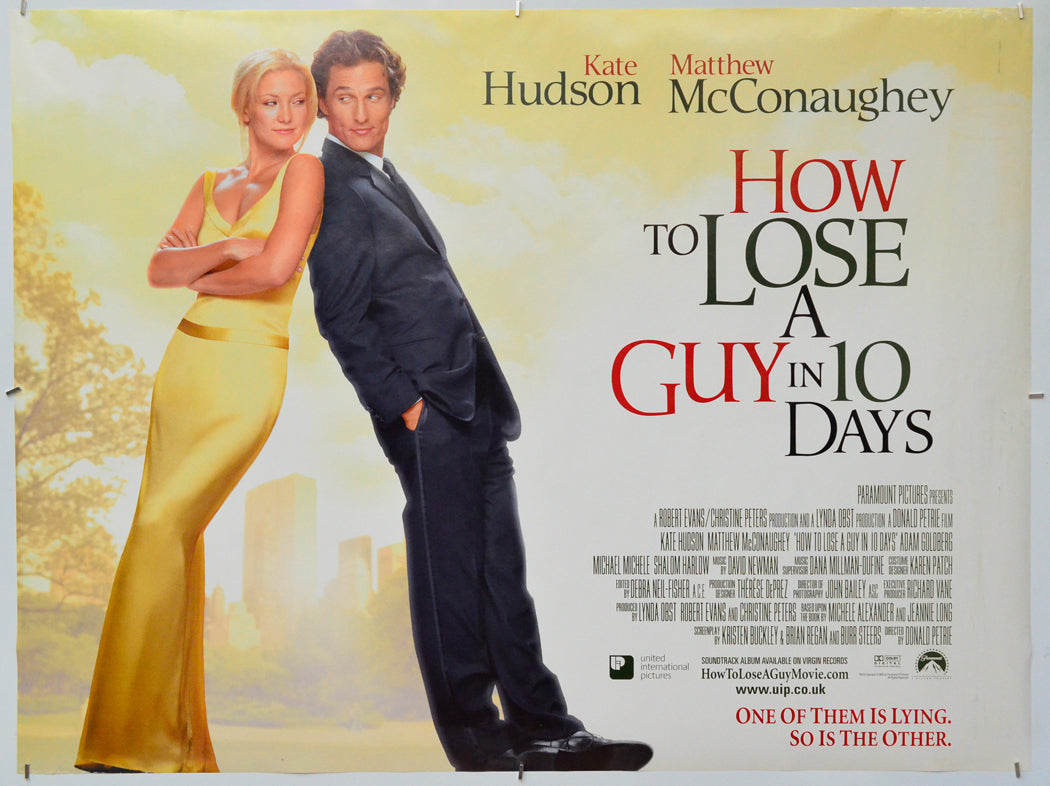 How To Lose A Guy In 10 Days - Original Quad Poster - Film Poster - Movie Poster