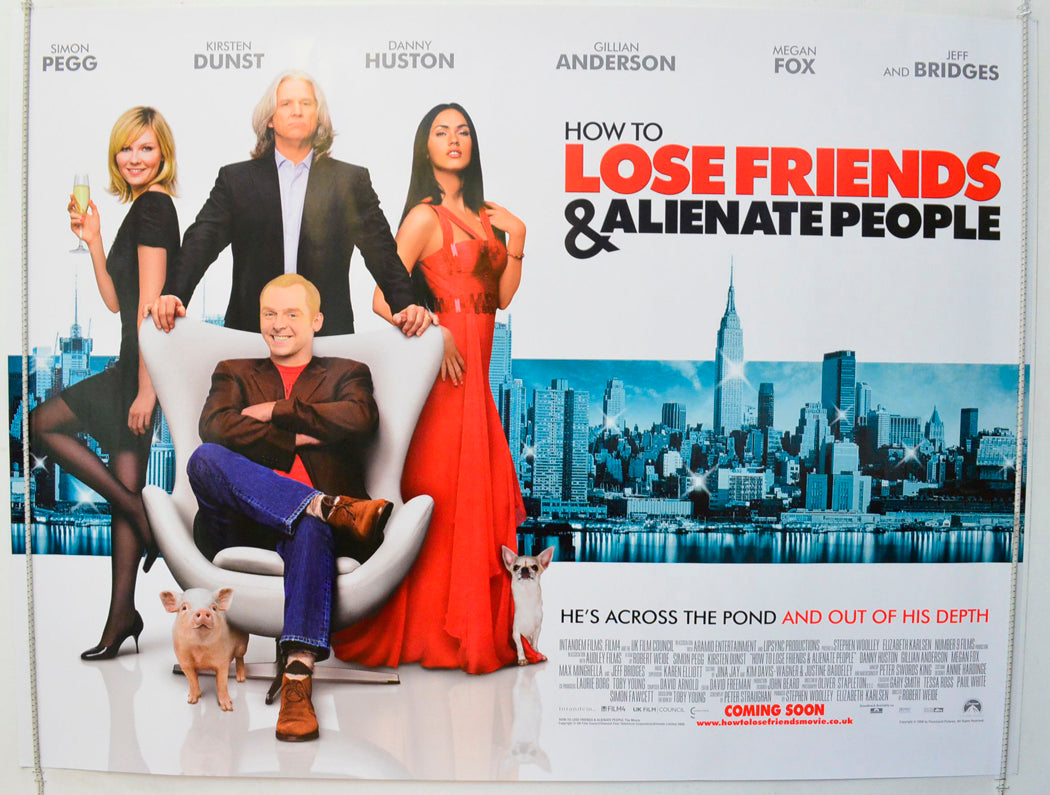 How To Lose Friends And Alienate People Original British Quad Poster - Film Poster - Movie Poster 