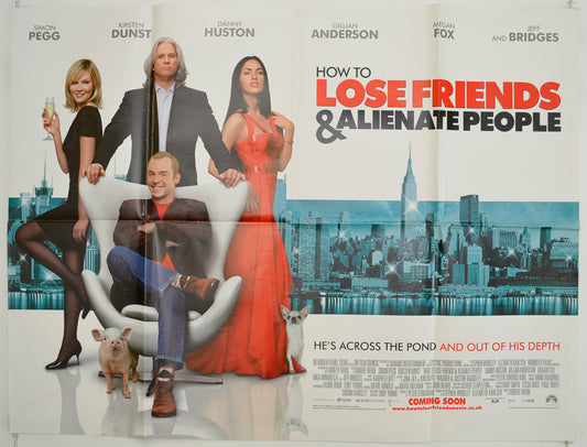 How To Lose Friends And Alienate People   Original Quad Poster - Film Poster - Movie Poster 