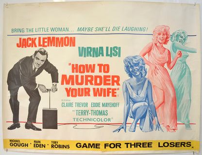 How To Murder Your Wife  Original Quad Poster - Film Poster - Movie Poster