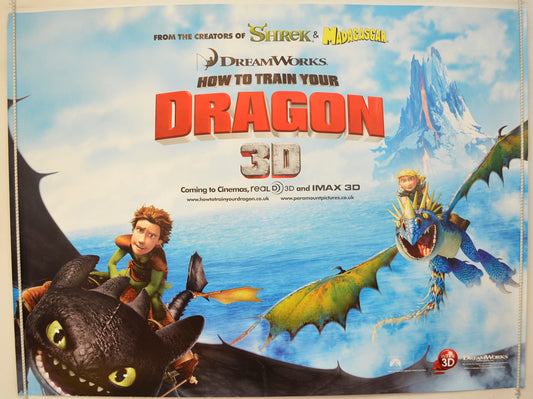 How To Train Your Dragon  (Teaser / Advance Version)   Original Quad Poster - Film Poster - Movie Poster