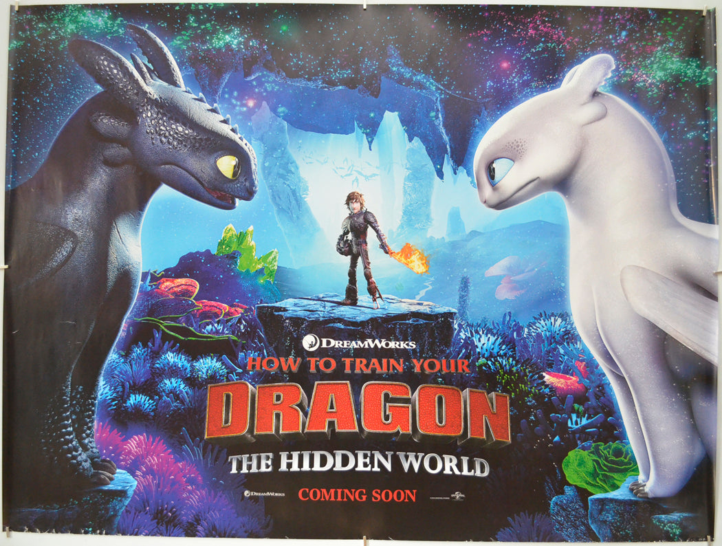 How To Train Your Dragon: The Hidden World (Teaser / Advance Version) - Original Quad Poster - Film Poster - Movie Poster