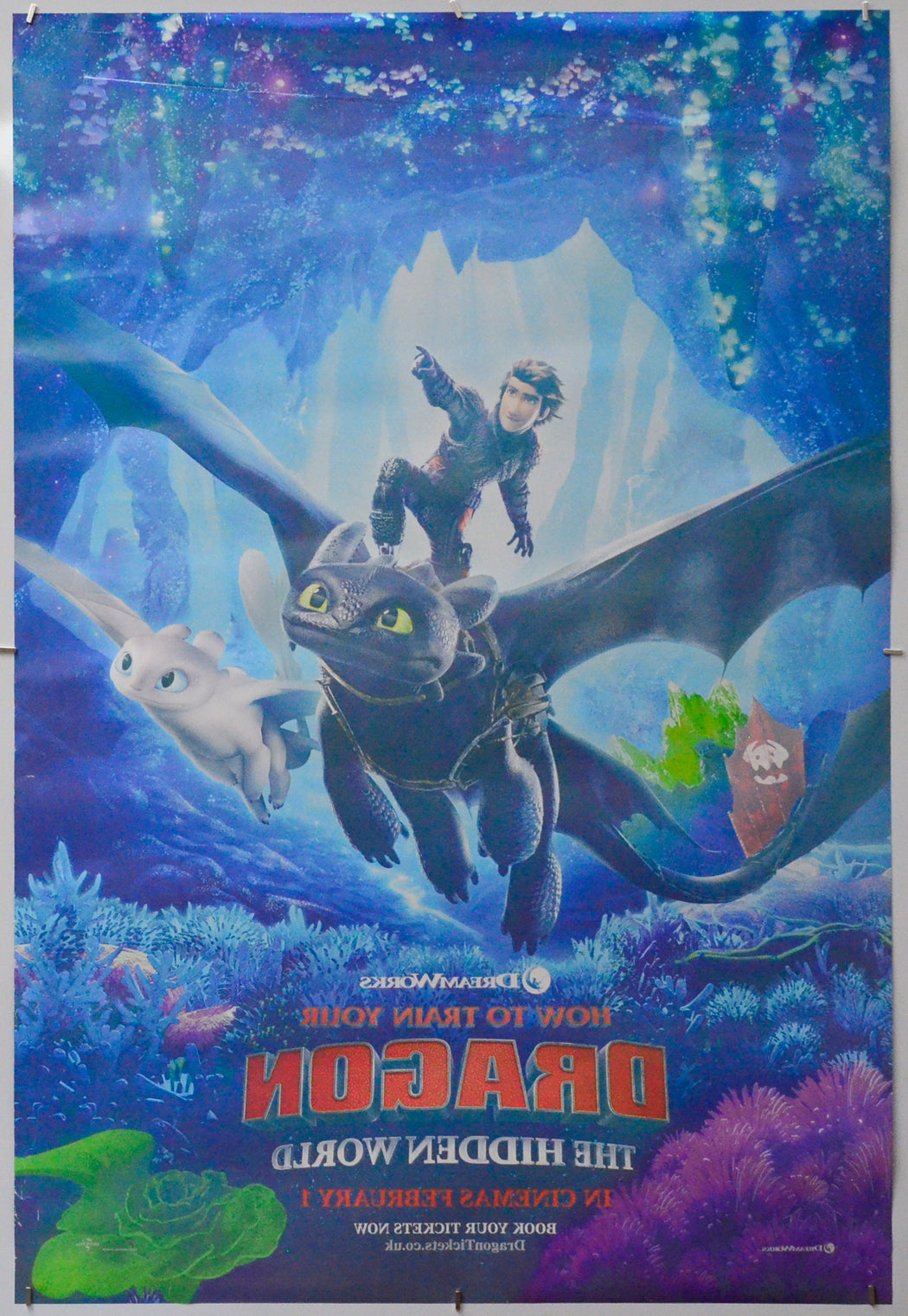 How To Train Your Dragon: The Hidden World (Back) Cinema One Sheet Movie Poster 