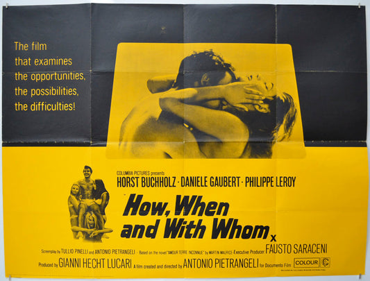 How, When And With Whom (a.k.a. Come, quando, perche) Original Quad Poster - Film Poster - Movie Poster